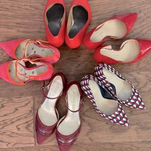 FREE SHIPPING 5 Pairs Heels Size 7.5 & 38